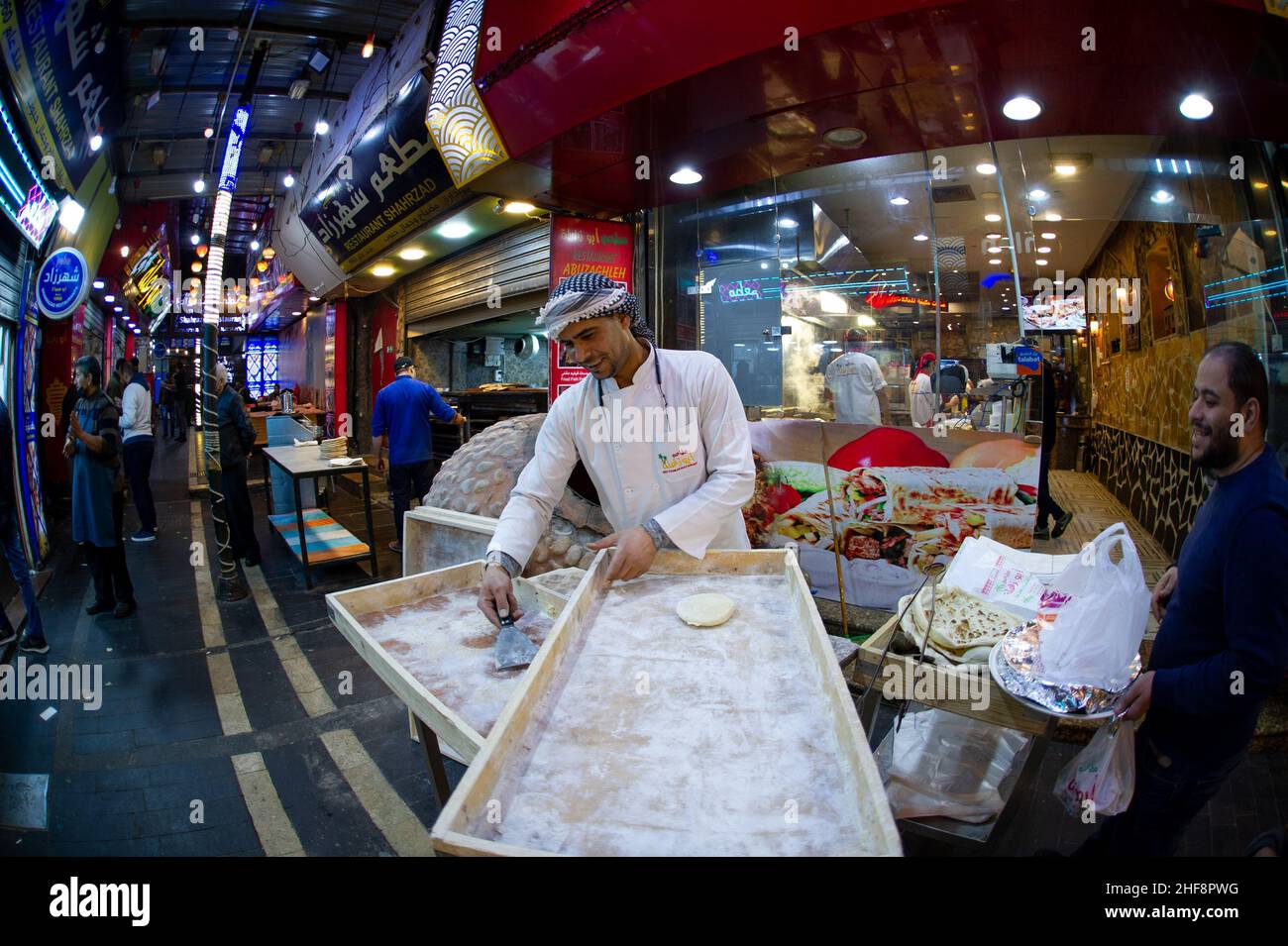 Baker making bread in Amman Jordan 25 December 2021 Stock Photo Alamy