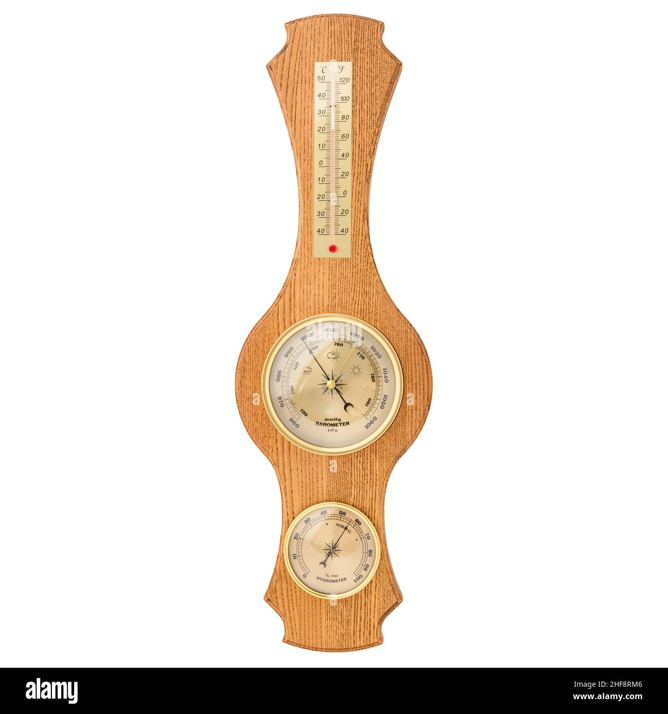 https://c8.alamy.com/comp/2HF8RM6/vintage-wooden-clock-with-barometer-and-old-marine-style-thermometer-on-a-white-background-wall-decor-for-the-interior-2HF8RM6.jpg