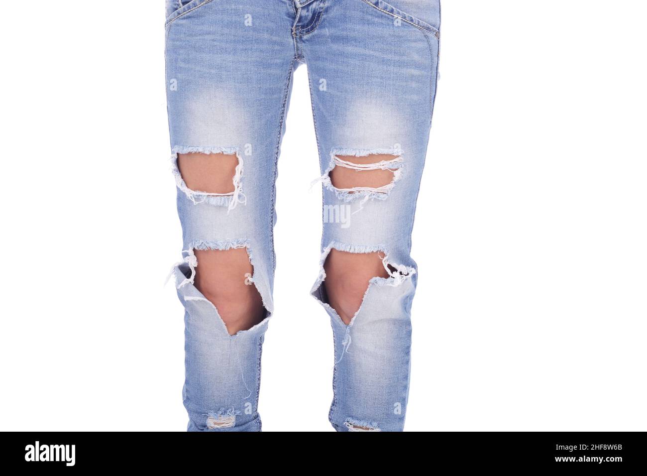 Jean Skinny bleu foncée bizzbee Dames Kleding Spijkerbroeken Ripped jeans Bizzbee Ripped jeans 
