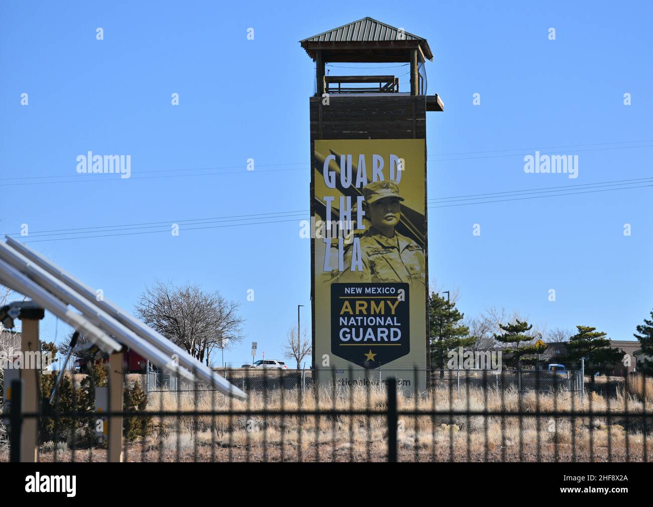 Santa Fe, United States. 14th Jan, 2022. An exterior view shows a training tower at the New