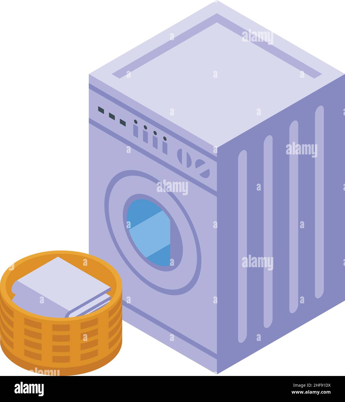 Wash machine icon isometric vector. Laundry washer. Front laundromat Stock Vector