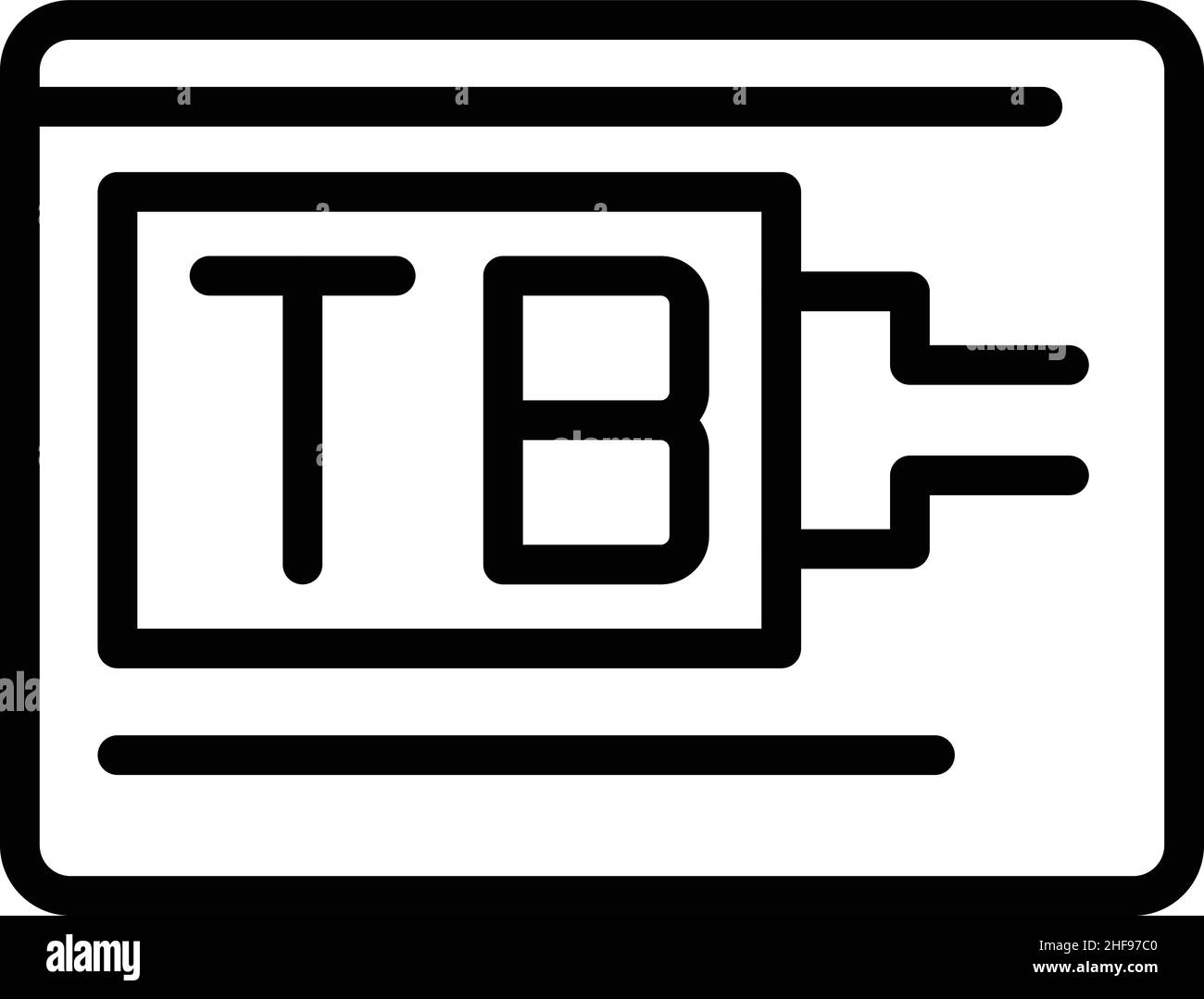 Tb ssd icon outline vector. Data memory. Gb storage Stock Vector