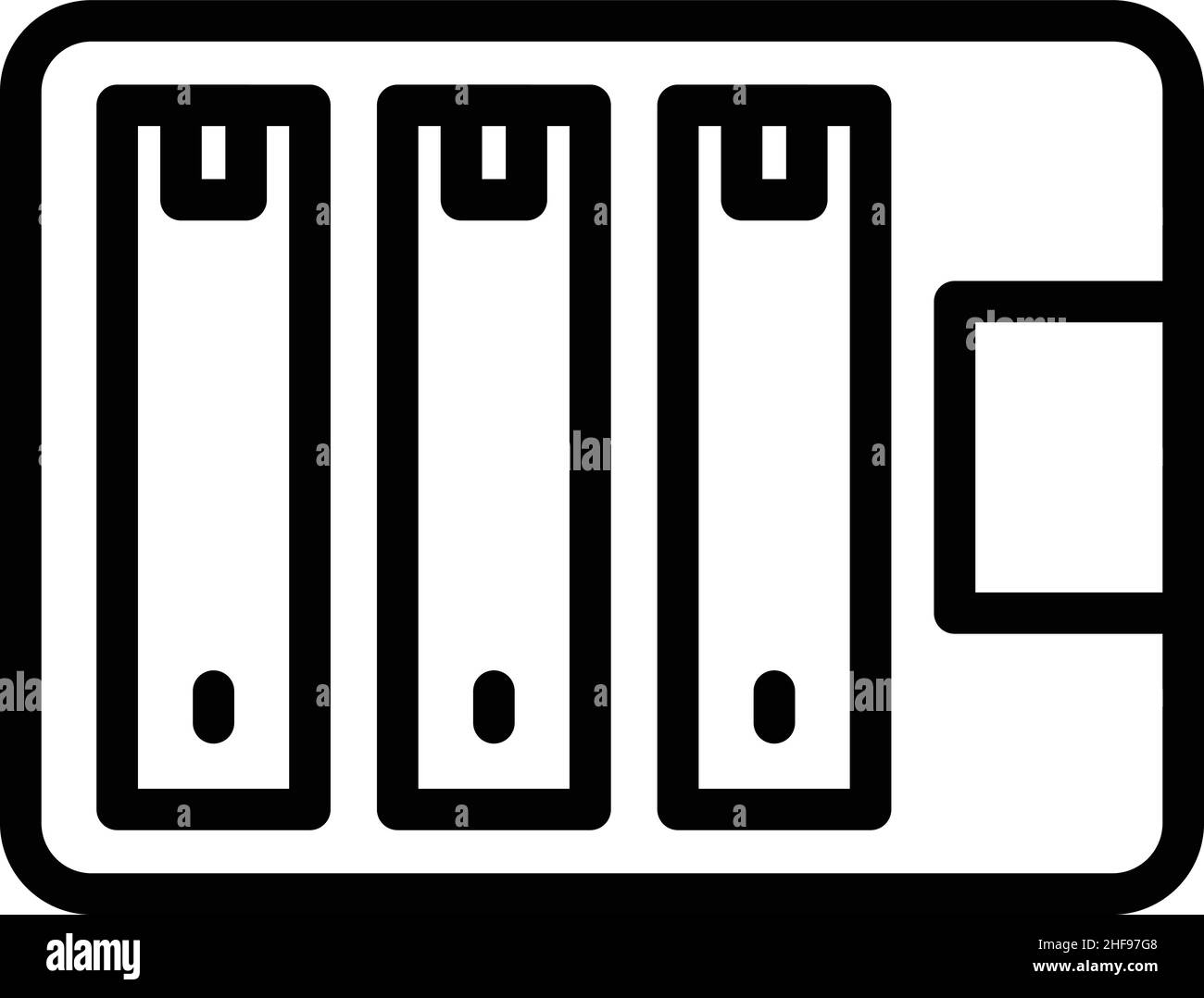 Server memory rack icon outline vector. Data storage. Phone upgrade ...