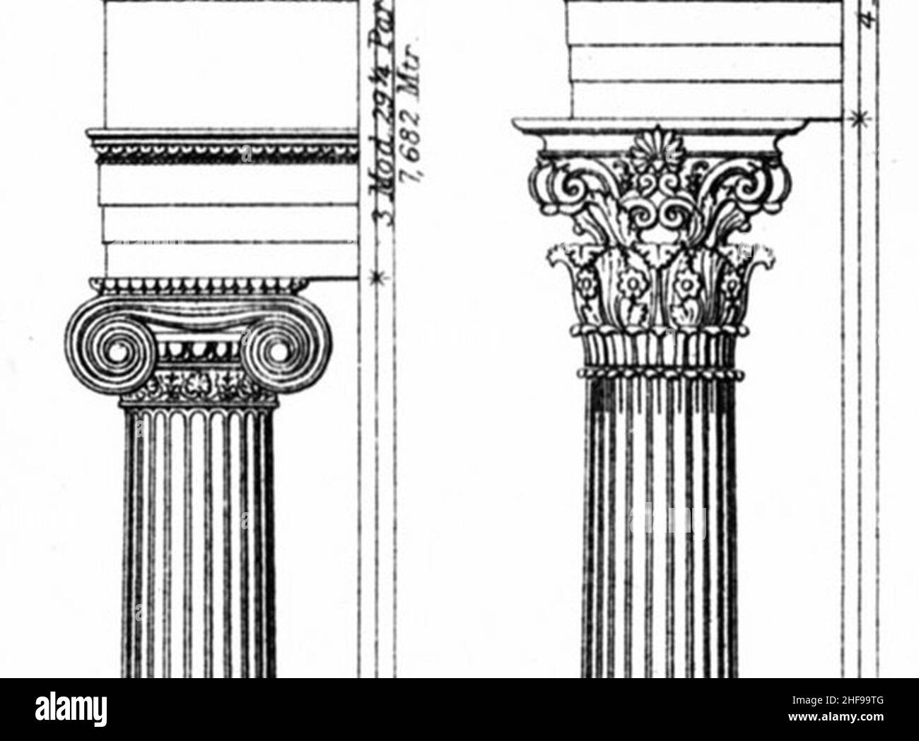 Schema Saeulenordnungen (cropped2 Stock Photo - Alamy