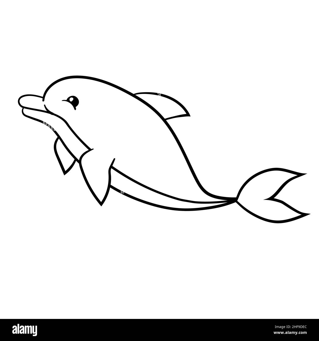 Black and white dolphin drawing hi-res stock photography and images - Page  3 - Alamy