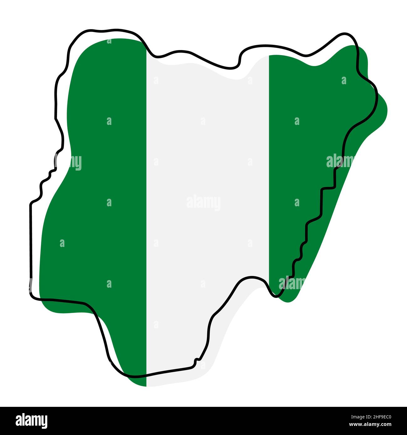 Map Of Nigeria Green White Green Page 2 - Outline Map Country Nigeria High Resolution Stock Photography And  Images - Alamy