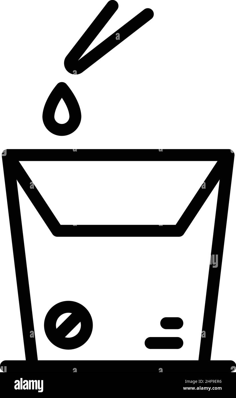 Drop food contamination icon outline vector. Safety disease. Infection probiotic Stock Vector