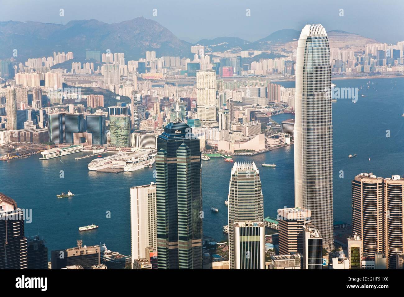 Hong Kong city view from Victoria peak Stock Photo