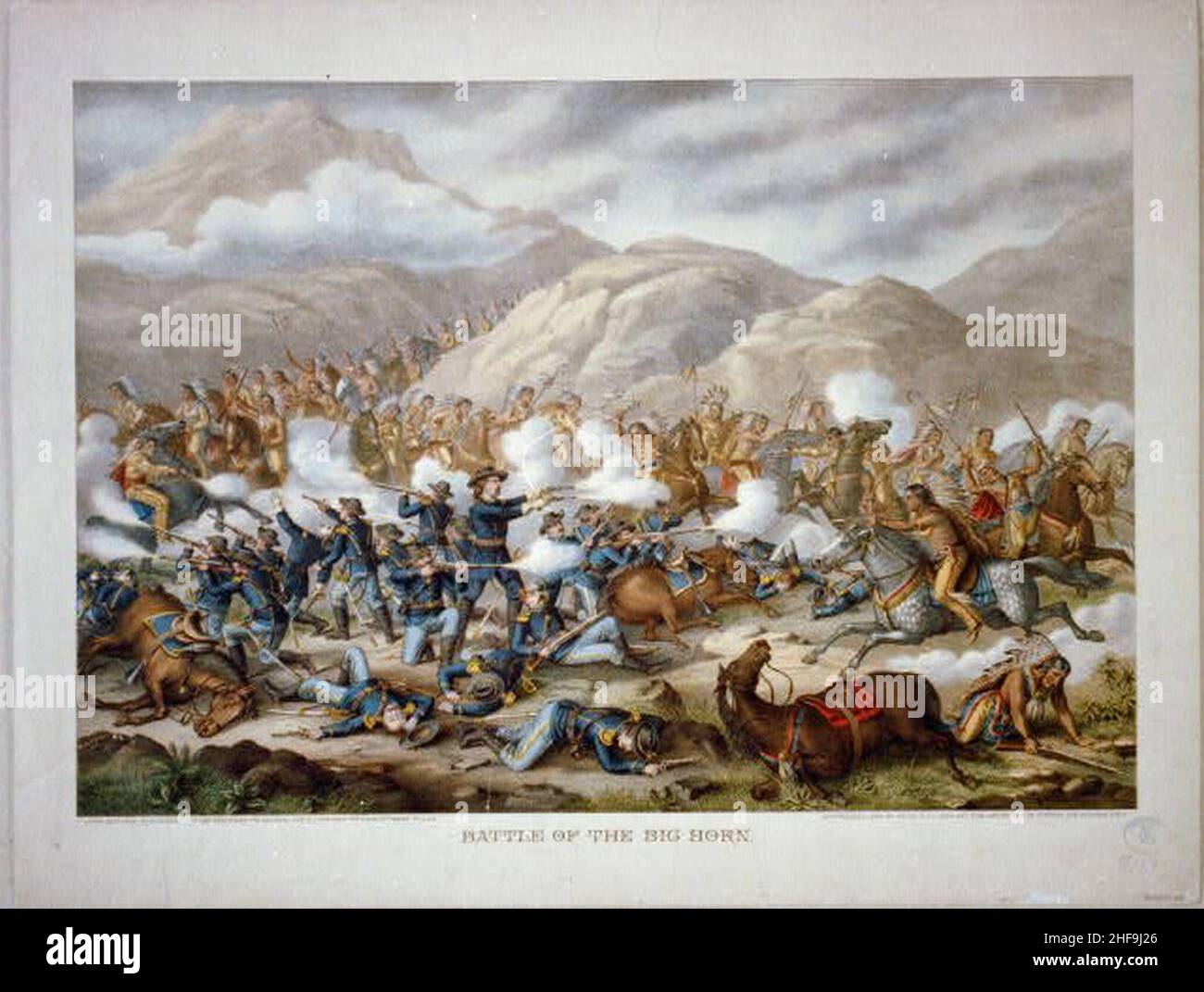 Schlacht am Little Bighorn River Stock Photo Alamy