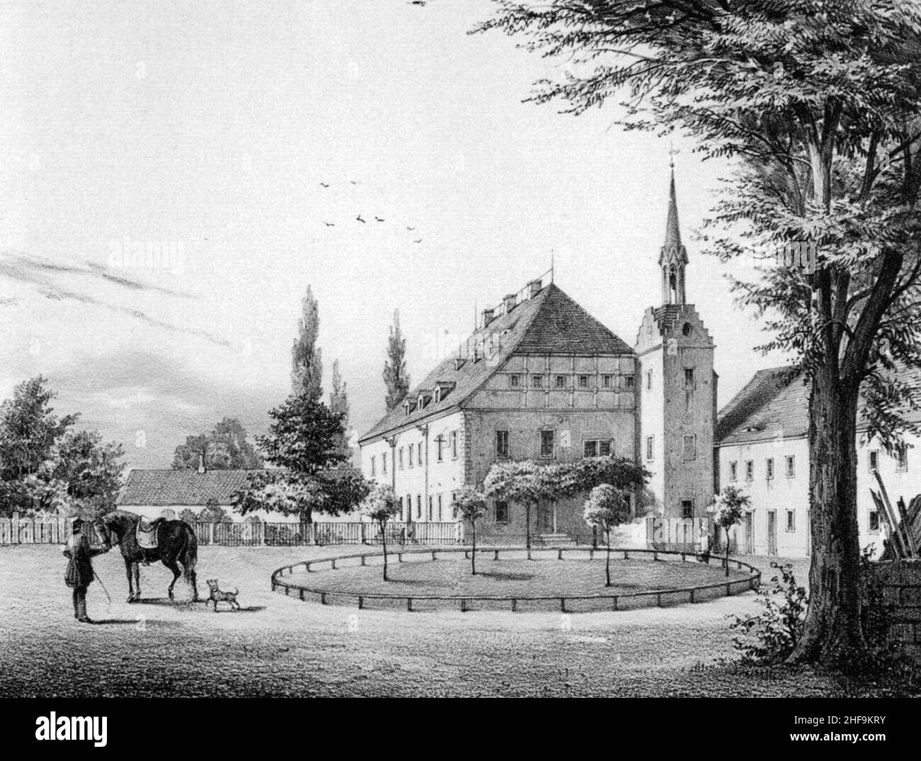 Schloss Ehrenberg 1850 Stock Photo Alamy