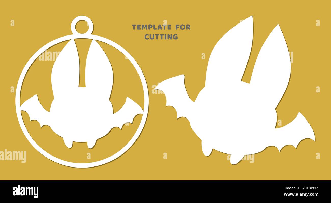 Template for laser cutting, wood carving, paper cut. Animal silhouettes