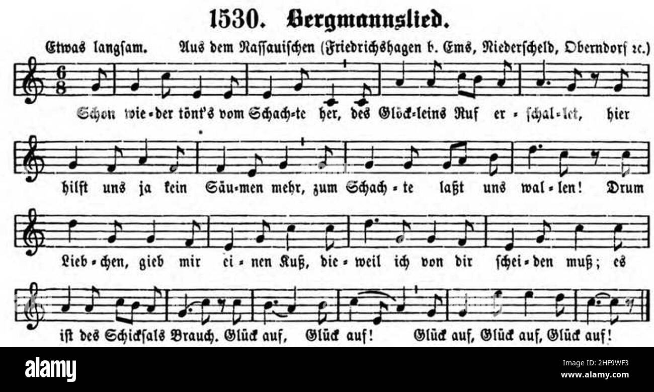 Schon wieder tönt’s vom Schachte her Stock Photo Alamy