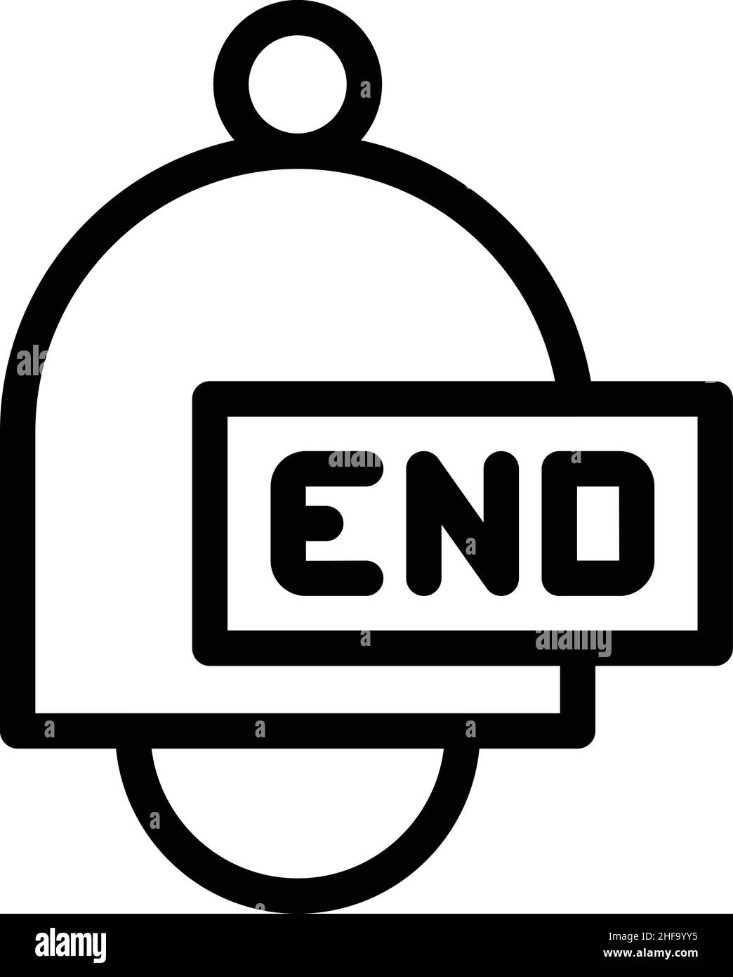 End alarm duration icon outline vector. Calendar clock. Hour timer ...