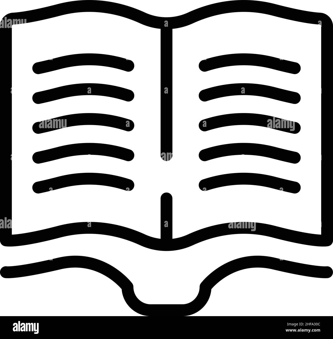 Open book icon outline vector. School children. Teacher class Stock ...