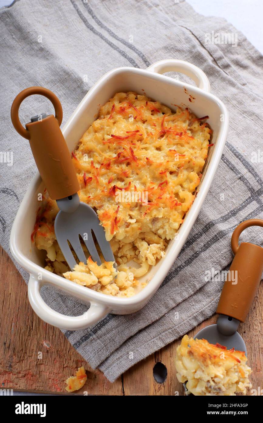 Homemade Macaroni and Cheese for Kids. Made from Macaroni and Shredded