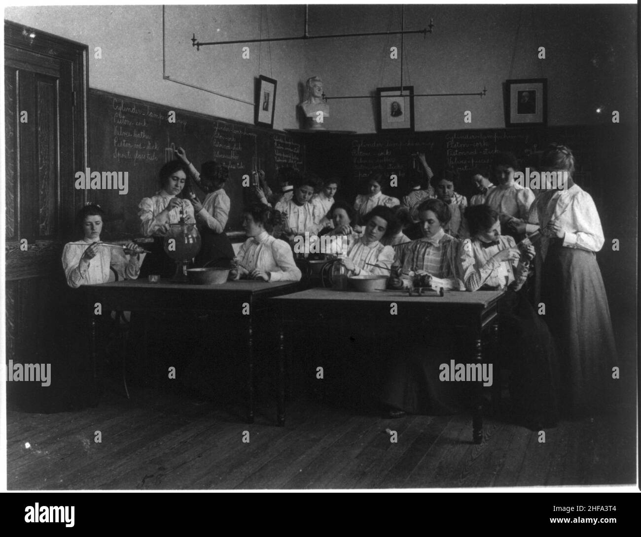 Science class, Normal school Stock Photo - Alamy
