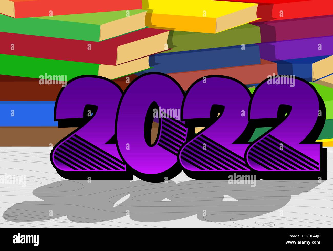 2022. Comic book text on abstract comics background. Retro pop art
