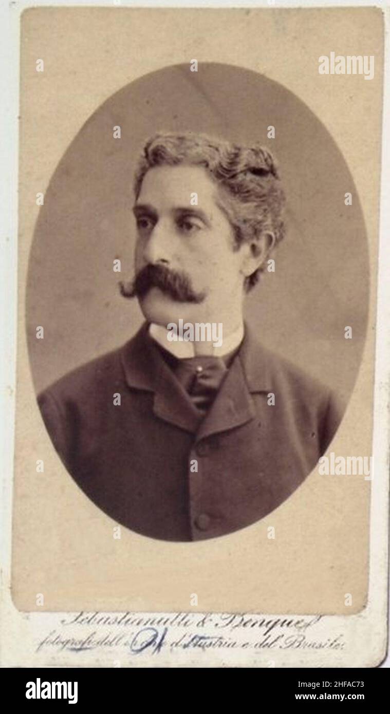 Sebastianutti, Guglielmo (1825-1881) & Benque, Franz (1841-1921) - Giovanni Verga. Stock Photo