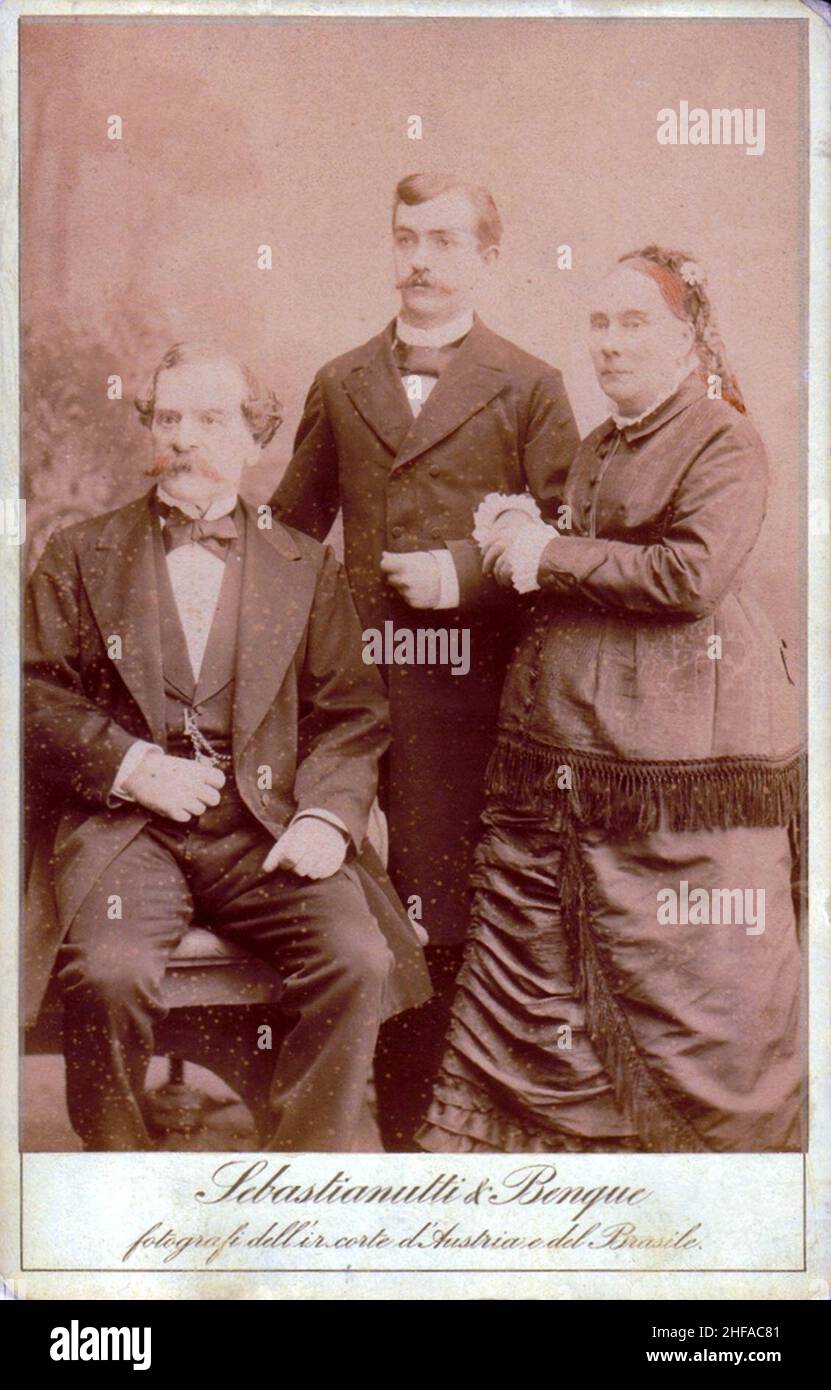 Sebastianutti, Guglielmo (1825-1881) & Benque, Franz (1841-1921) - Famiglia. Stock Photo