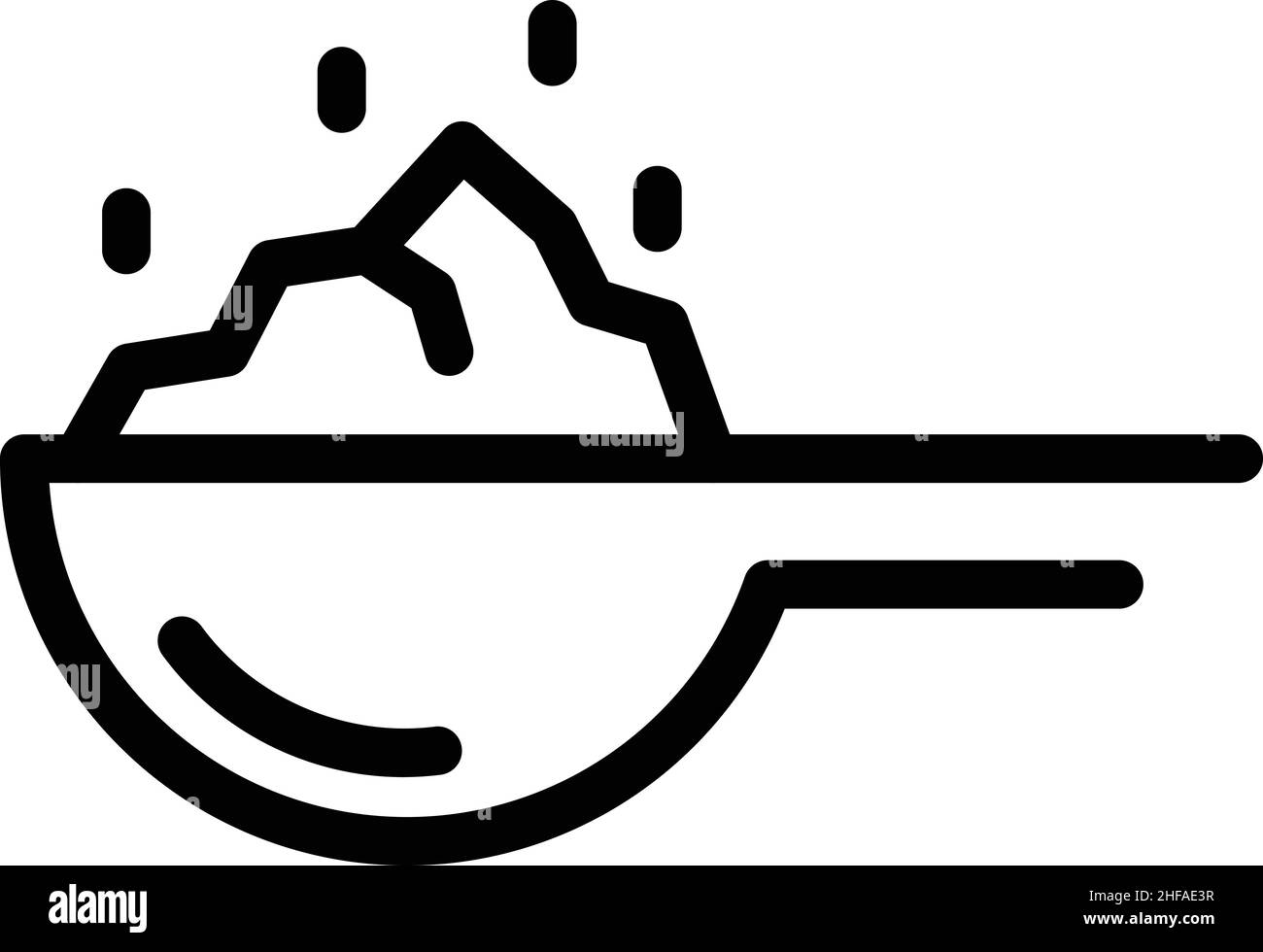 Natural food powder icon outline vector. Vegan sugar. Control meatless ...