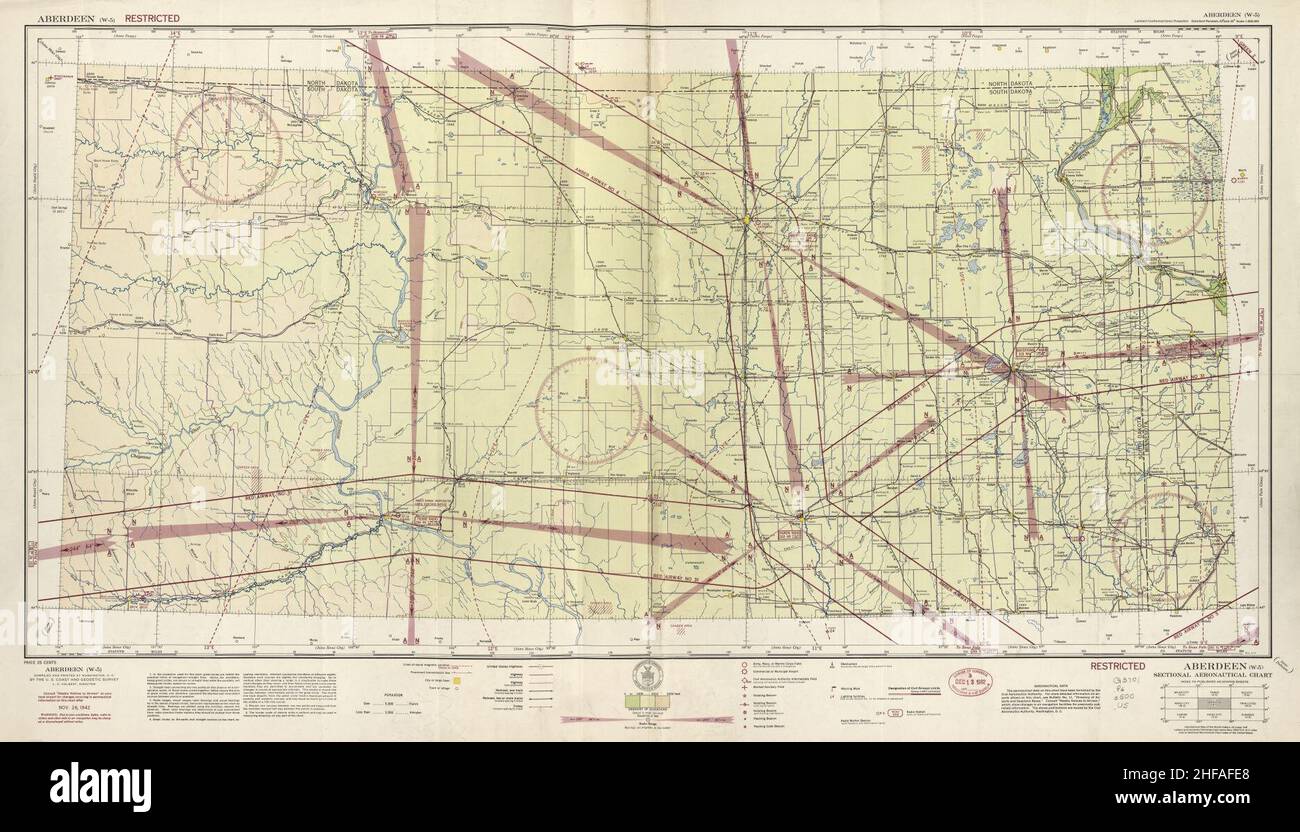 Sectional aeronautical charts (United States Stock Photo Alamy