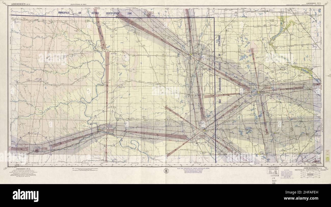 Sectional aeronautical charts (United States Stock Photo Alamy