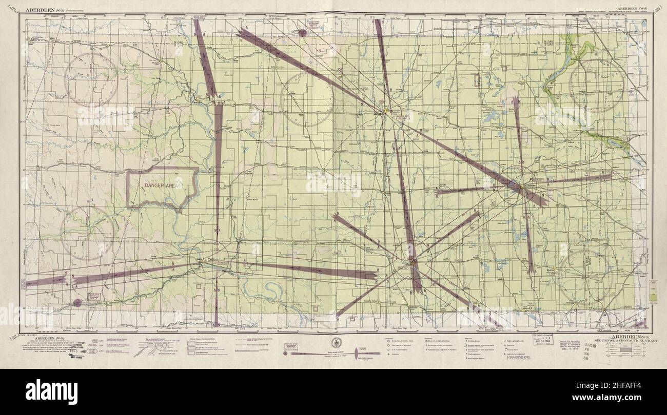 Sectional aeronautical charts (United States Stock Photo Alamy