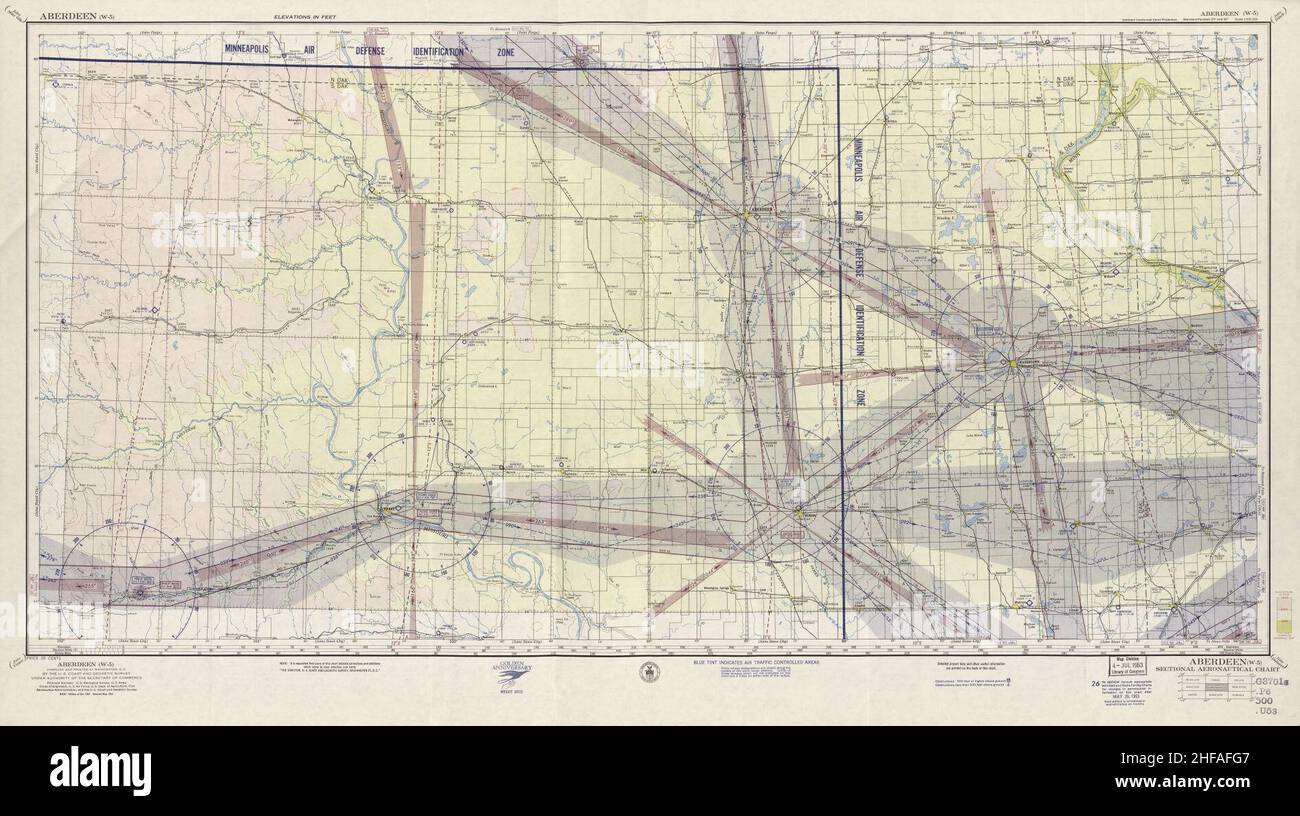 Sectional aeronautical charts (United States Stock Photo Alamy