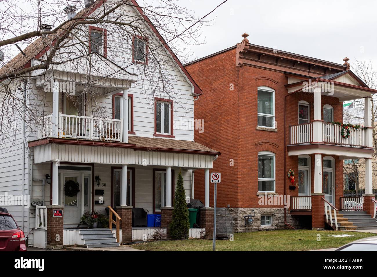 Ottawa, Canada December 17, 2021 Twostorey residential houses in