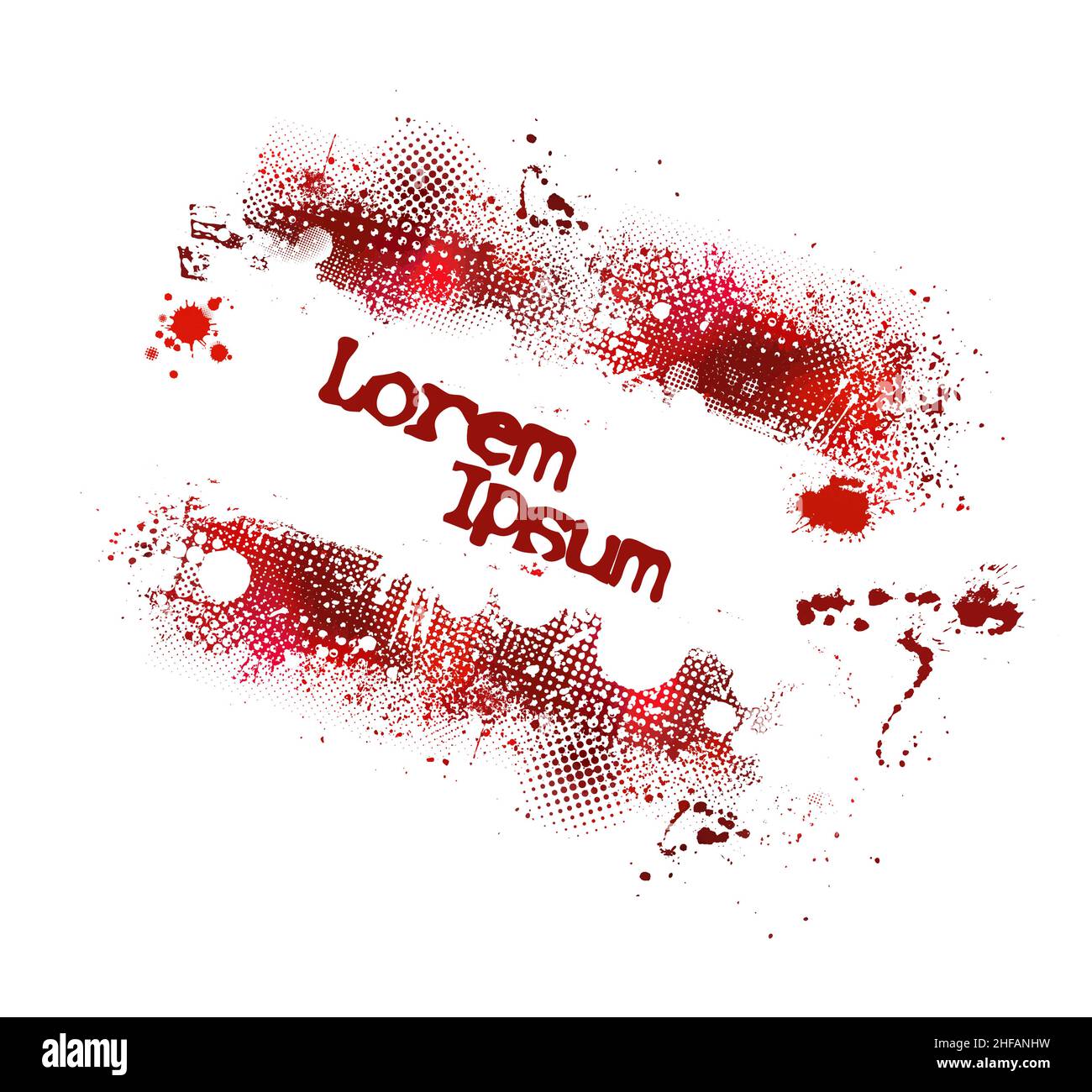 Background with blots. Frame for text . Red and white. Vector ...