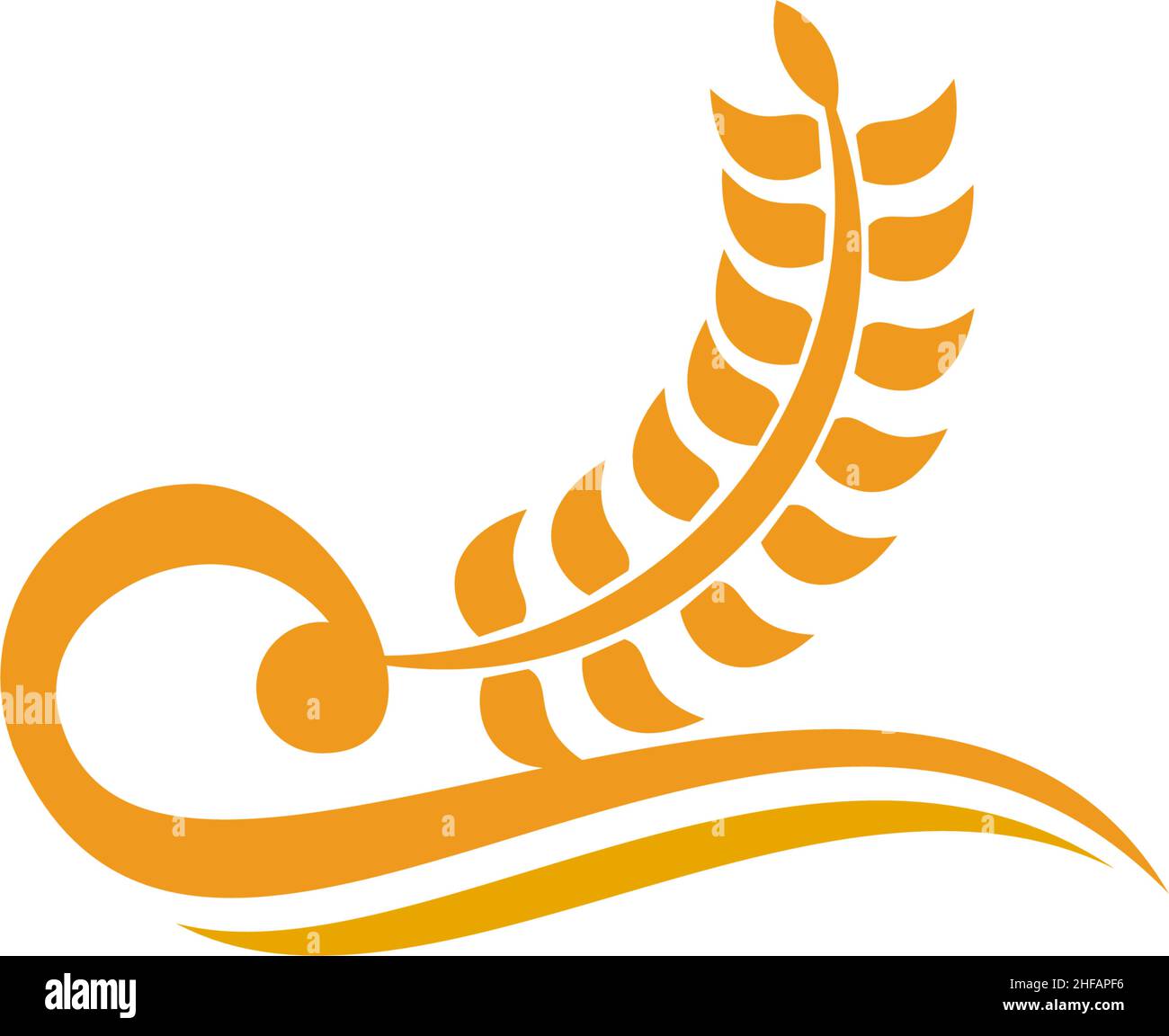 Agriculture wheat leaf icon logo design inspiration vector template ...