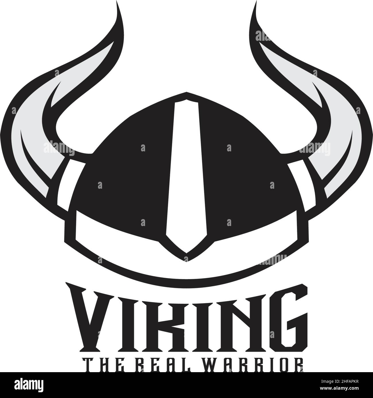 Viking helmet icon logo design vector illustration template Stock Vector