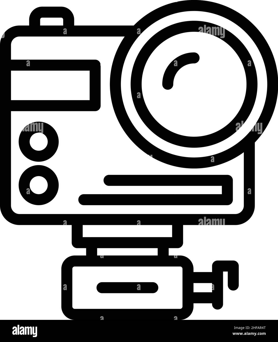 Camera stand icon outline vector. Studio photo. Art session Stock