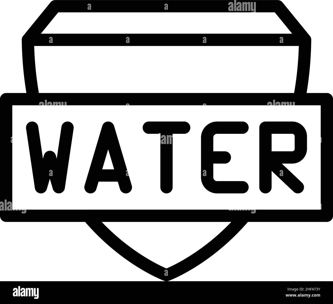 Save water icon outline vector. Clean drop. Eco shower Stock Vector