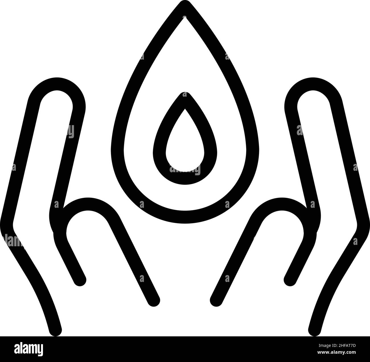 Water care icon outline vector. Save drop. Eco shower Stock Vector