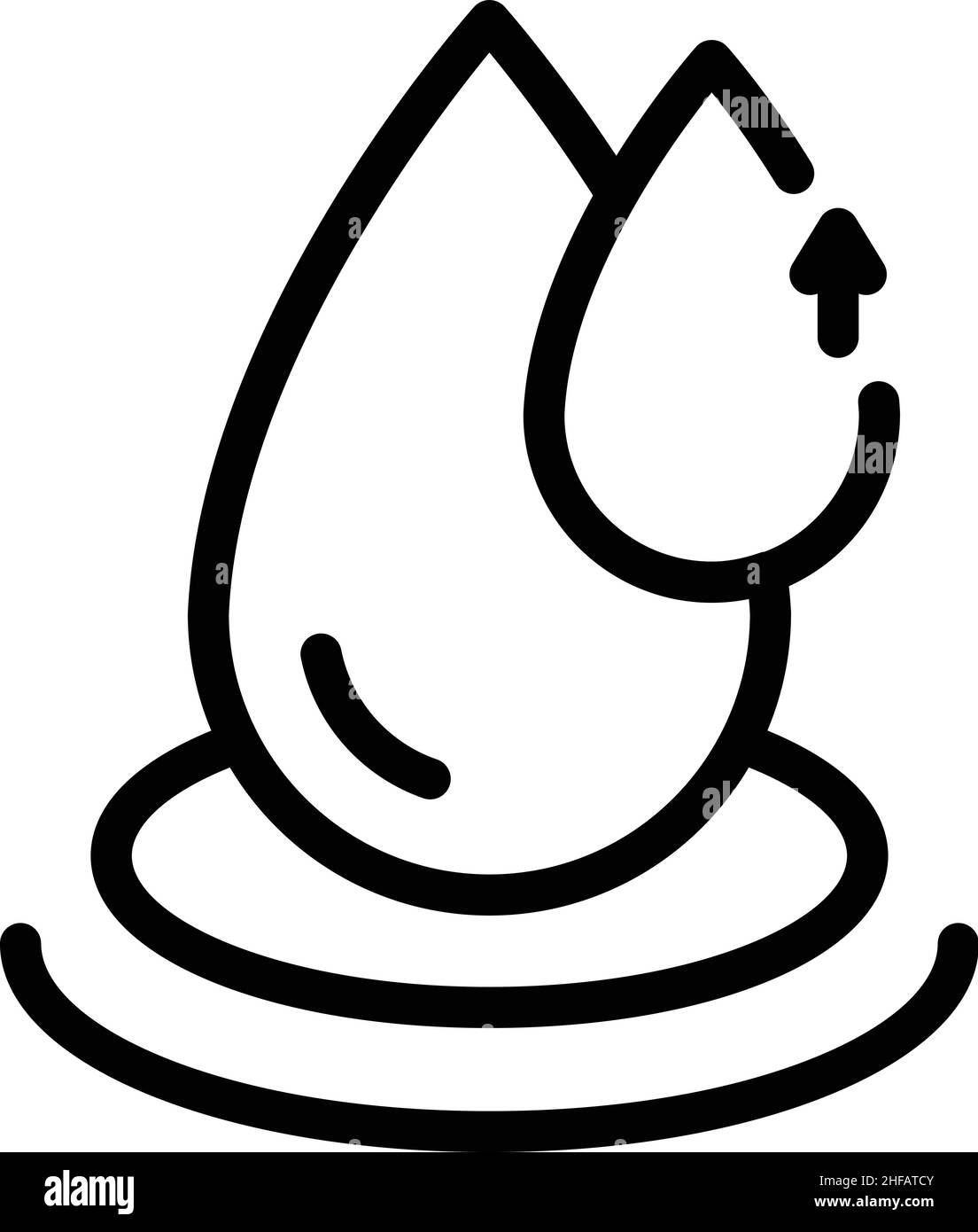 Save water drop icon outline vector. Clean eco. Ecology shower Stock