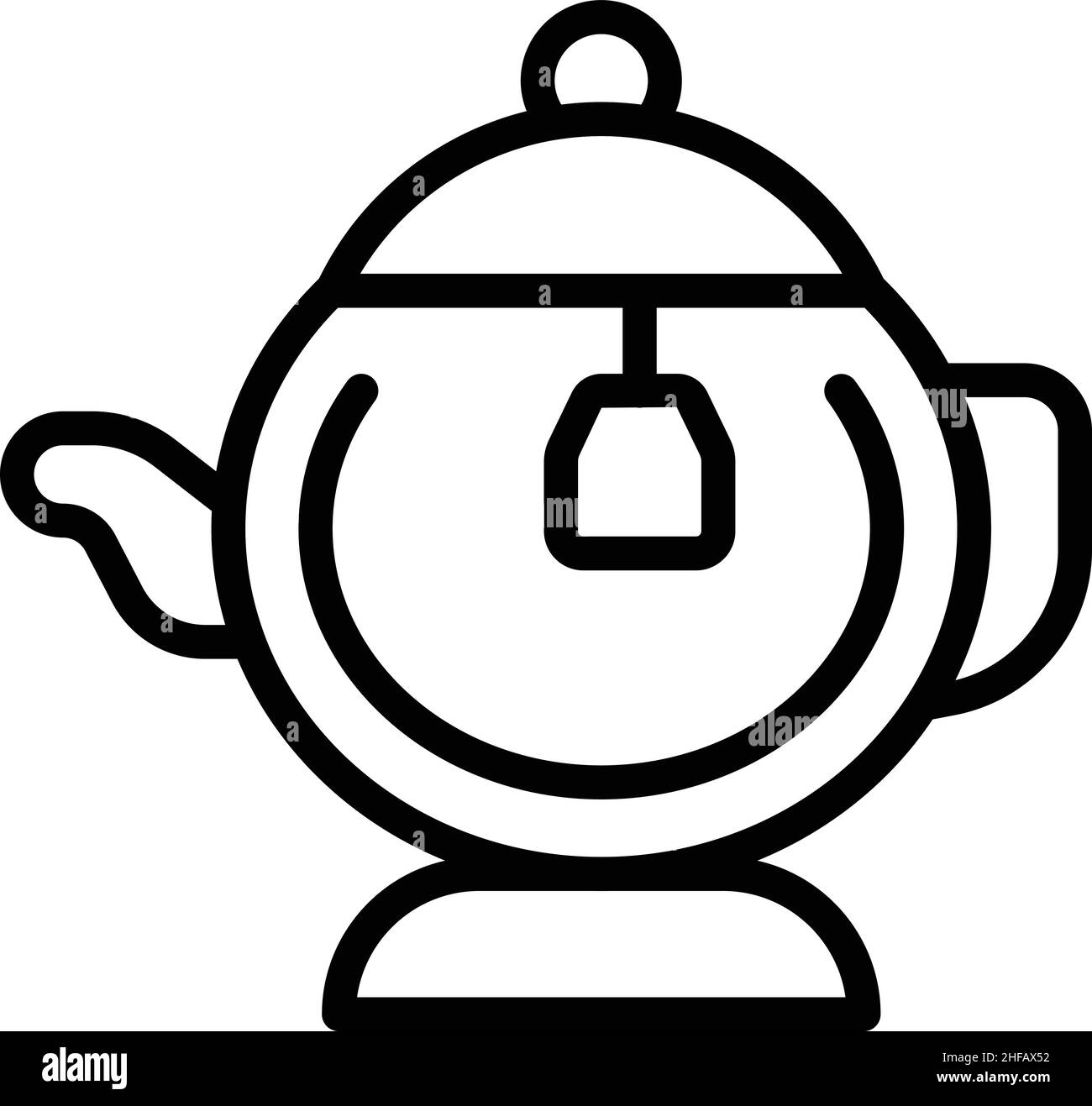 Spa tea pot icon outline vector. Leg hydro. Health massage Stock Vector