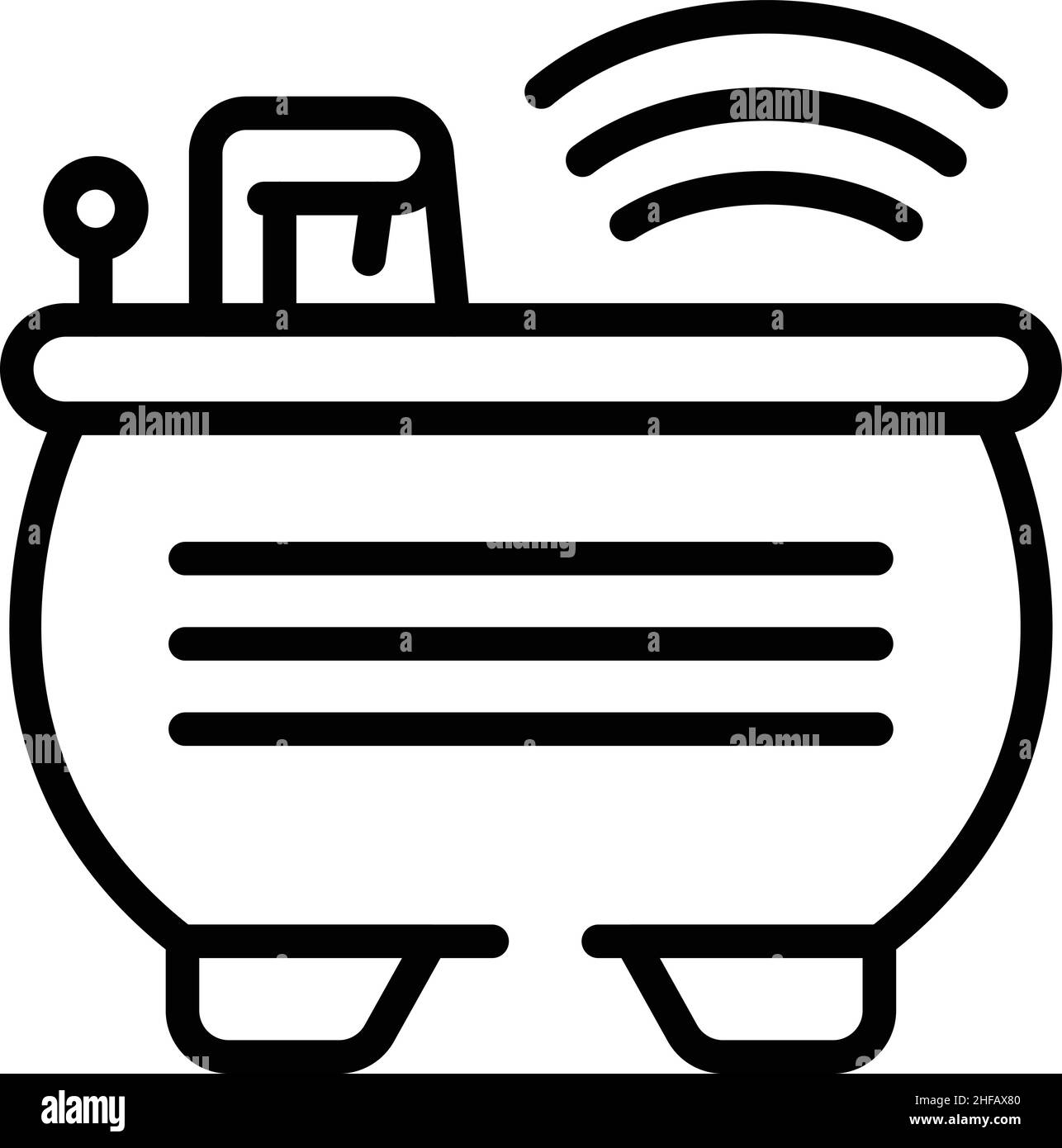 Spa reception icon outline vector. Physio health. Pool exercise Stock Vector