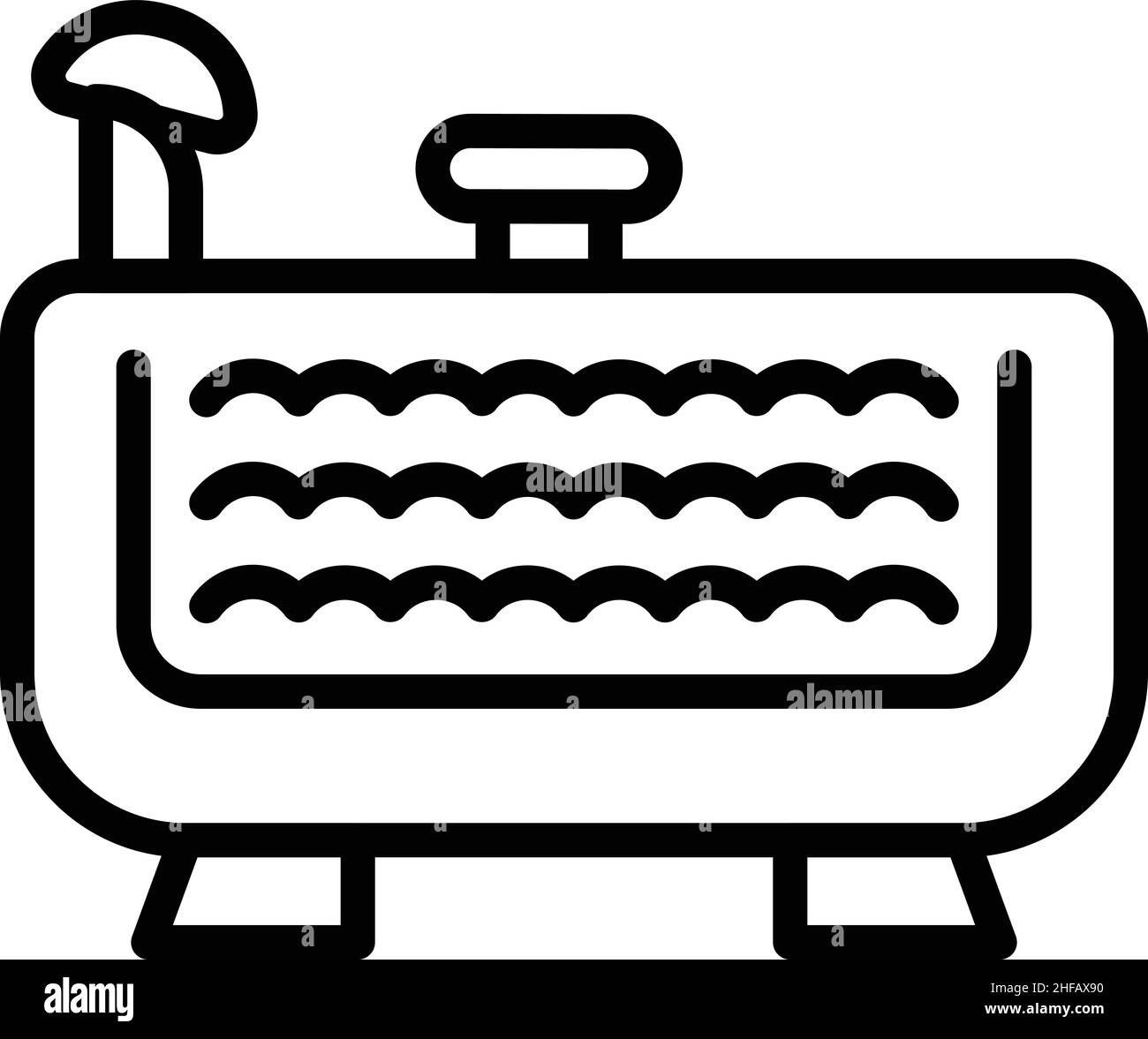 Hydro bathtub icon outline vector. Pool spa. Massage health Stock Vector
