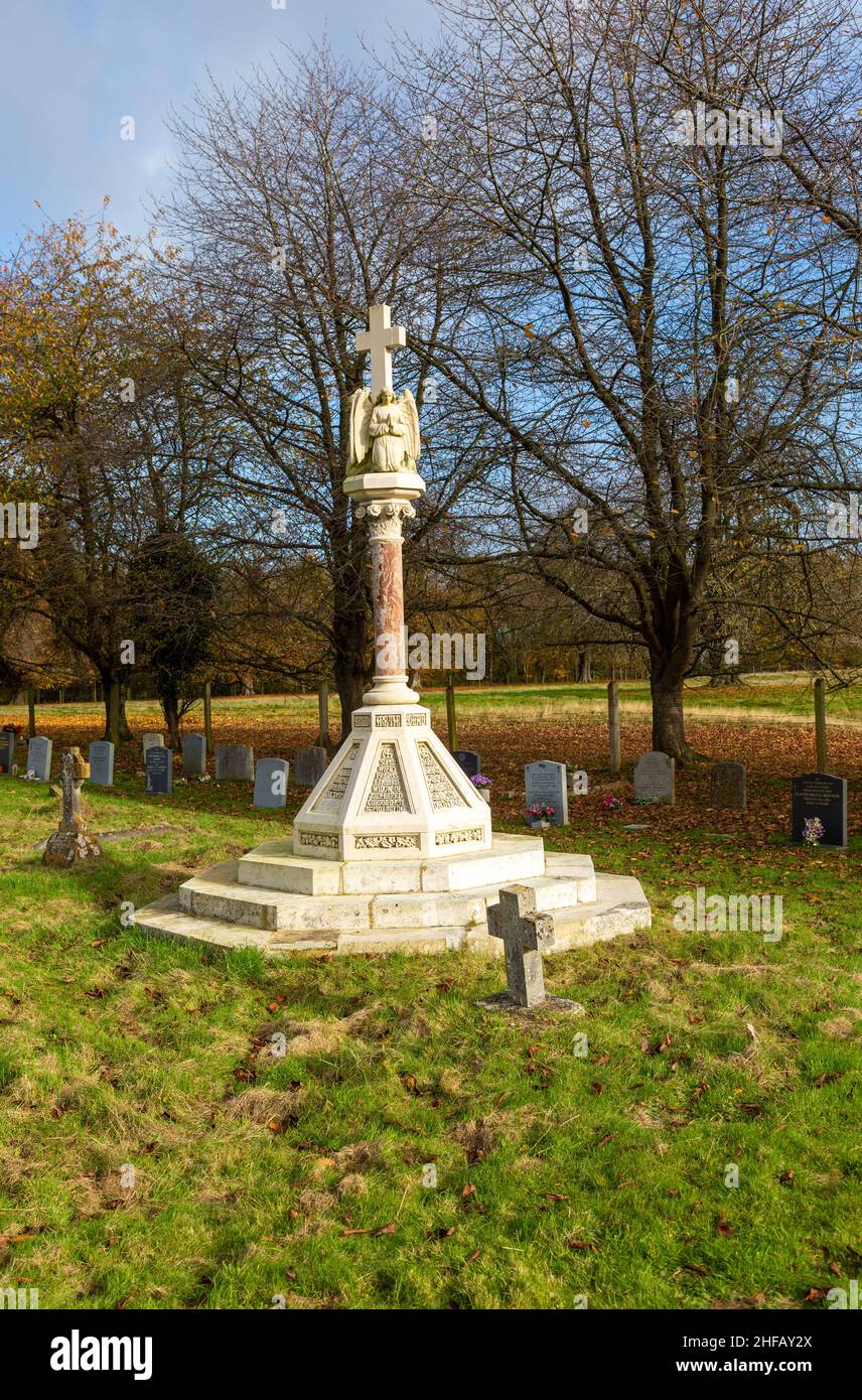 Gurdon family memorial monument in graveyard, Assington church, Suffolk, England, UK Stock Photo