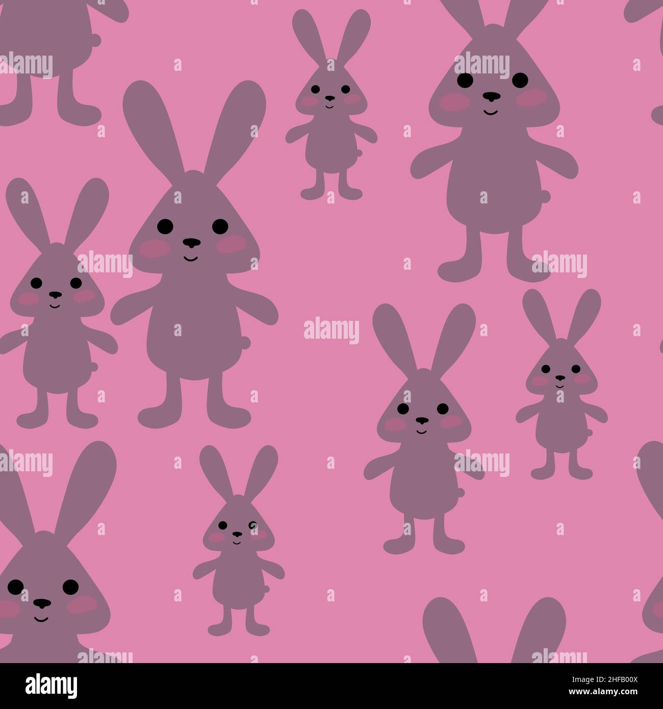 Bunnies seamless rabbits pattern for fabrics and textiles and packaging ...