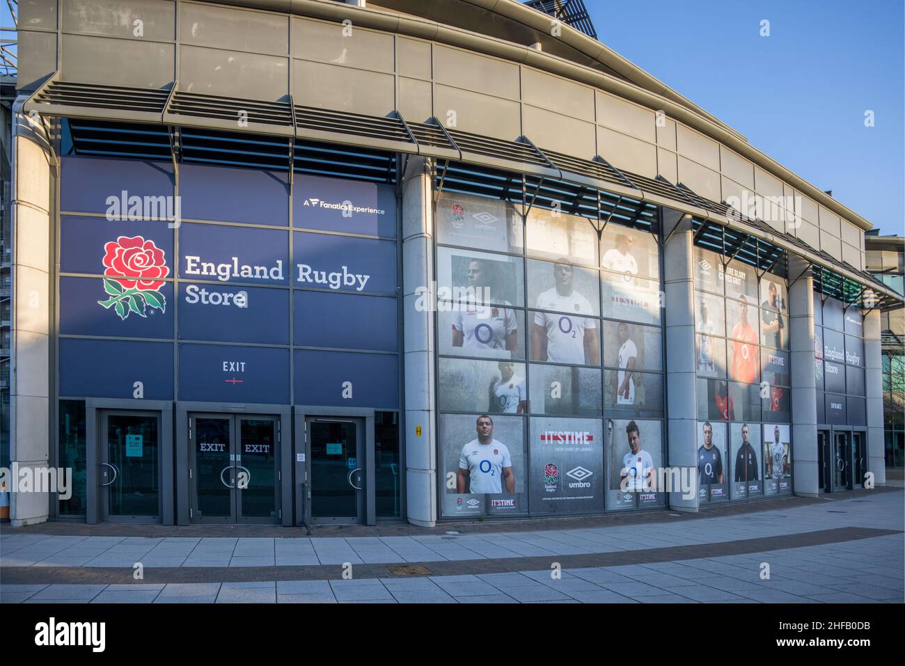the england rugby store at twickenham rugby stadium where you can buy anything connected to english rugby Stock Photo