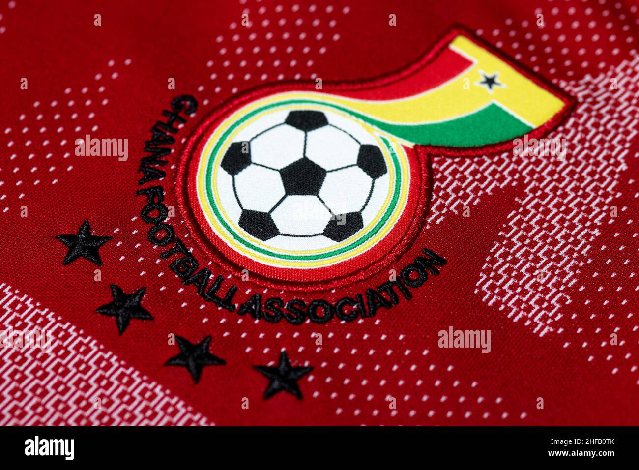 Close up of National Football team kit. Stock Photo