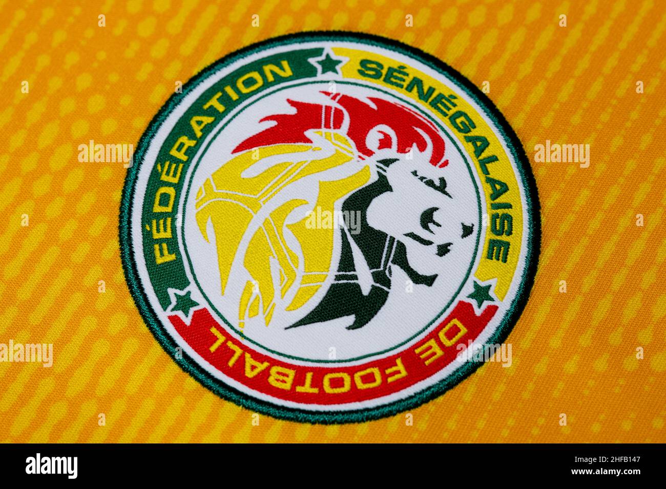 Close up of Senegal National Football team kit. Stock Photo