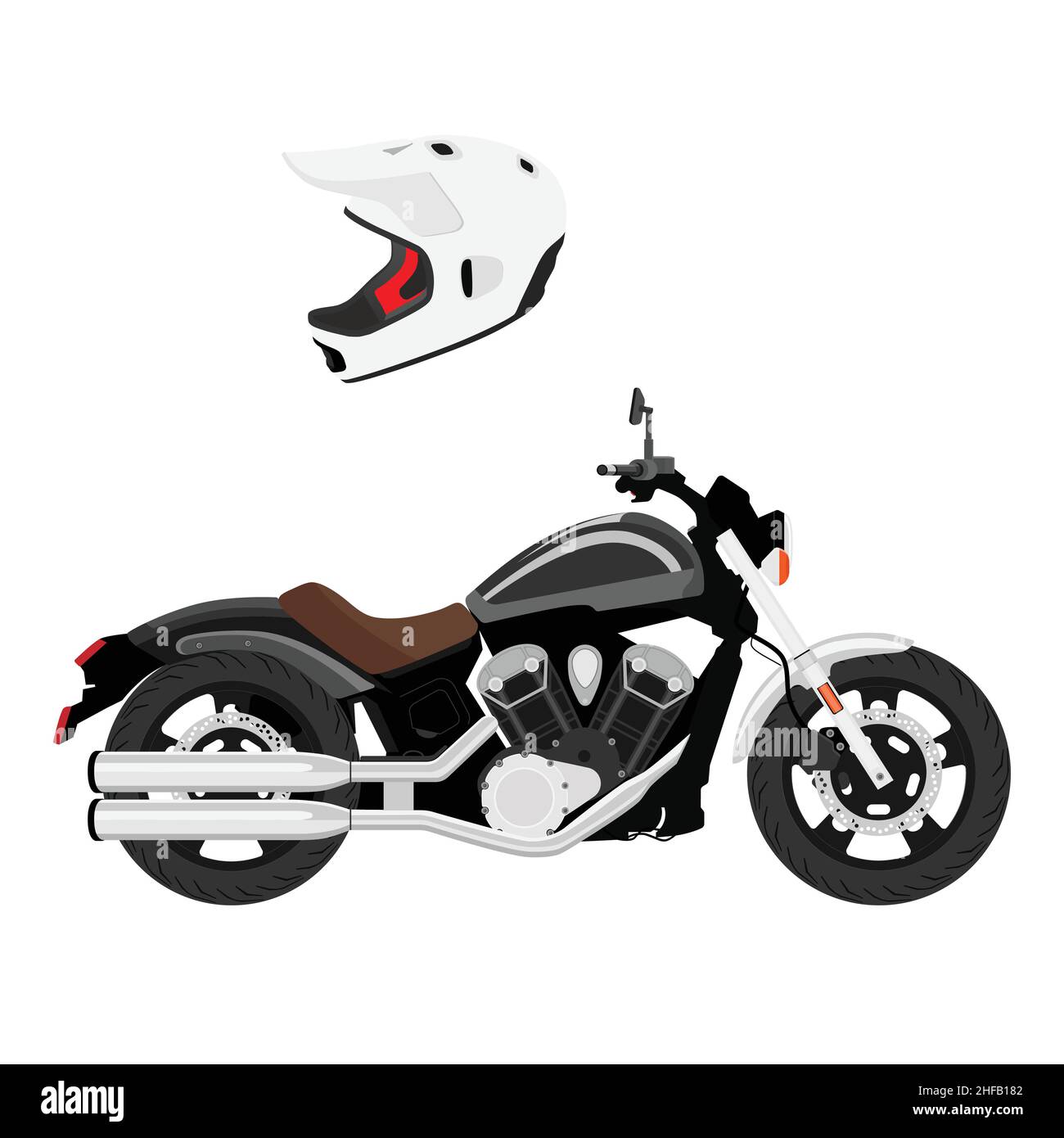Motorcycle Vector Coaster Vector motorcycle cruiser isolated on white background. Vector Stock ...