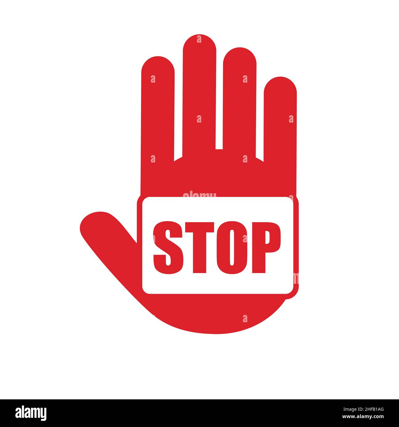 Stop do not enter sign with hand. Vector Stock Vector Image & Art - Alamy