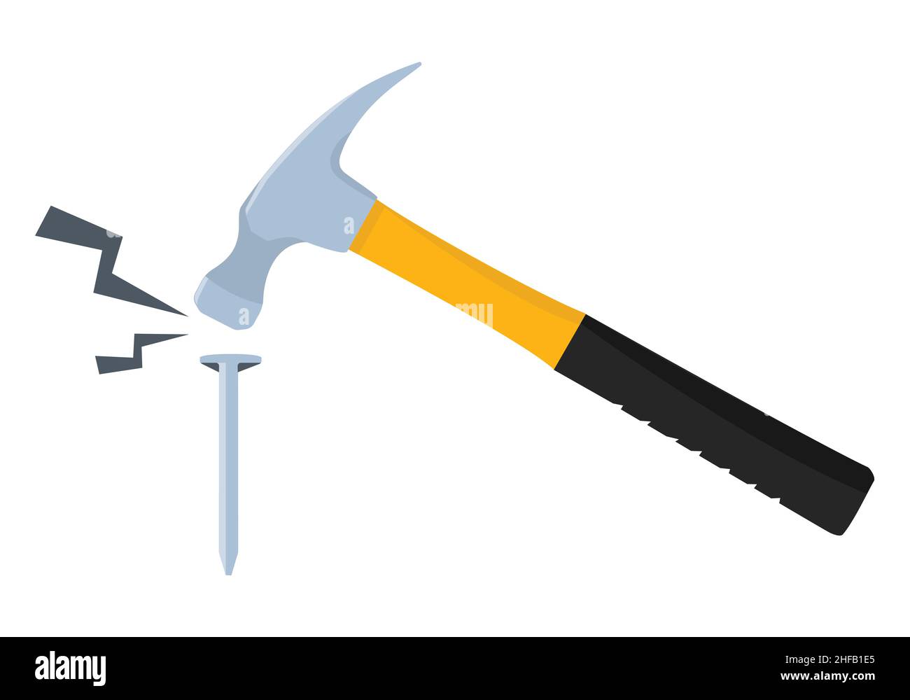 Hitting with a hammer Cut Out Stock Images & Pictures Alamy