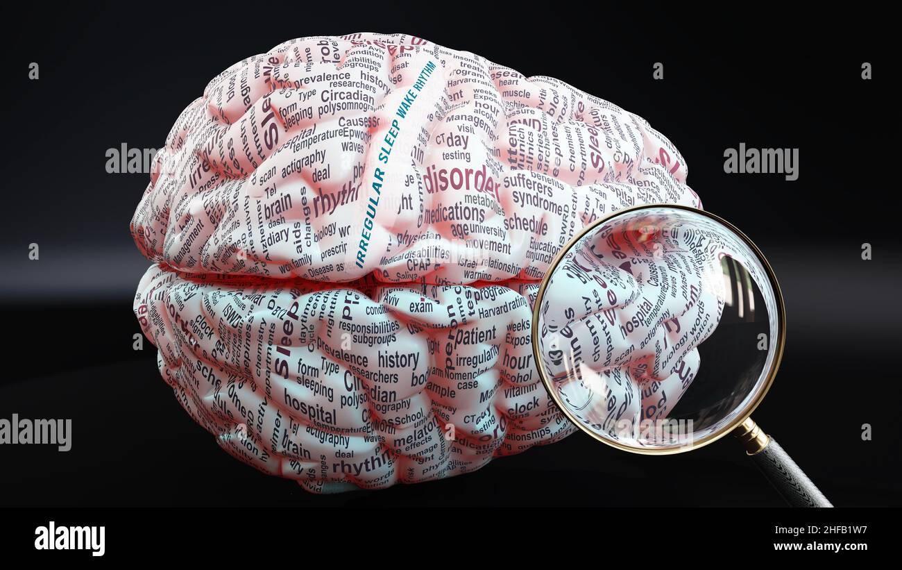 Irregular sleep wake rhythm in human brain, hundreds of terms related ...