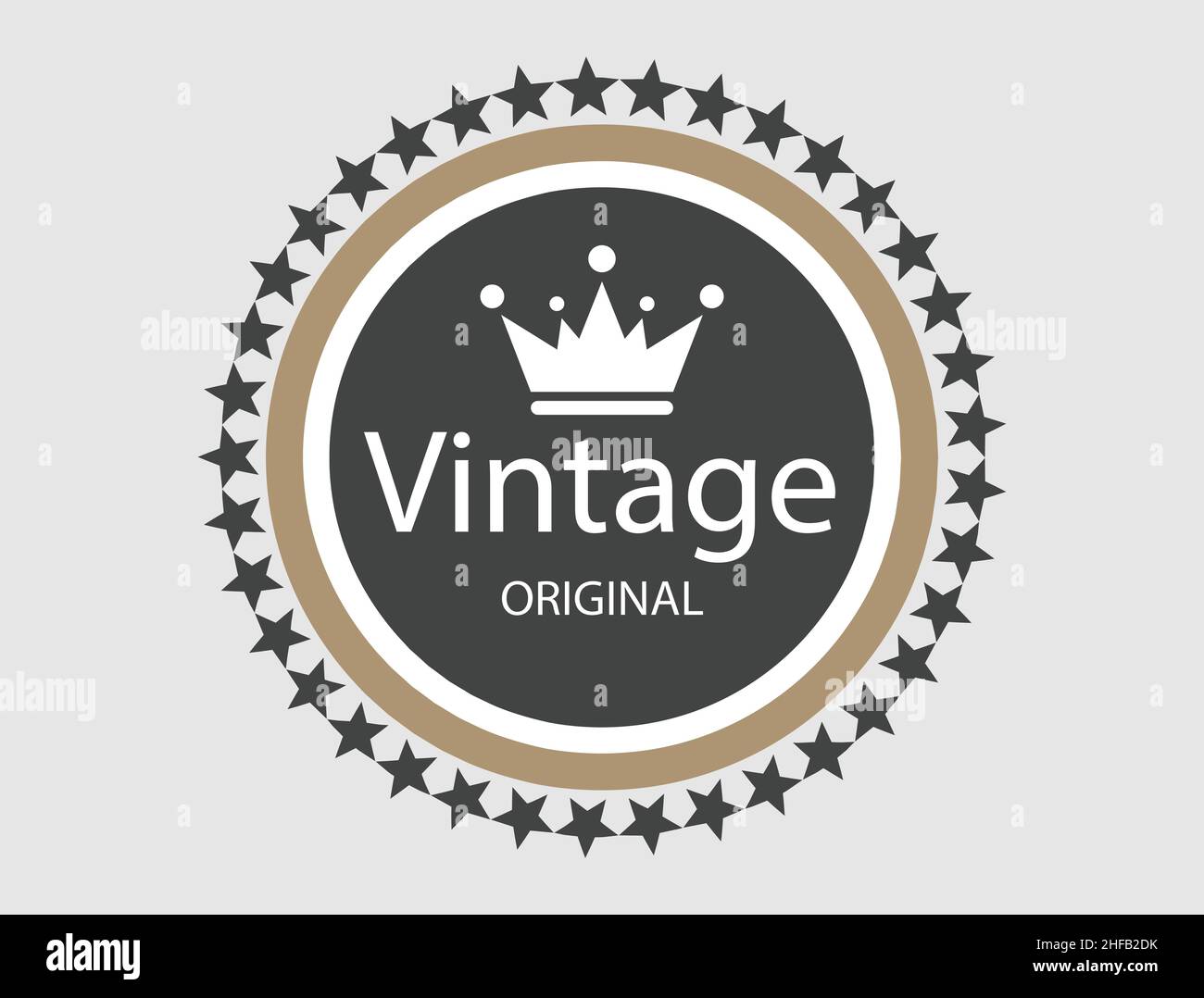 Vintage Retro Vector Logo  , Premium Quality Stock Vector