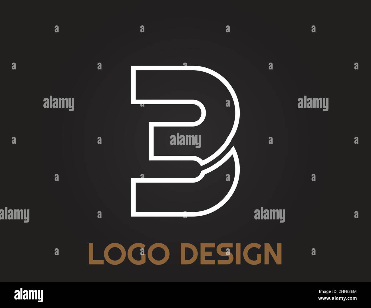 numbers in a beautiful design , logo design Stock Vector